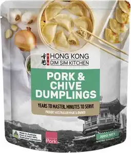 Coles Hong Kong Dim Sim Kitchen Pork & Chive Dumplings 300g offer