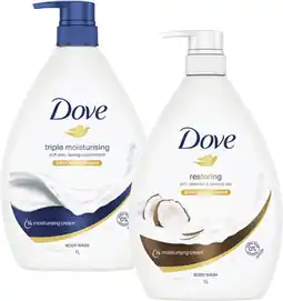 Coles Dove Body Wash 1 Litre offer