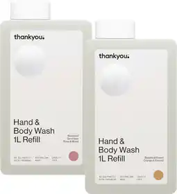 Coles Thankyou Hand & Body Wash Refill 1 Litre offer