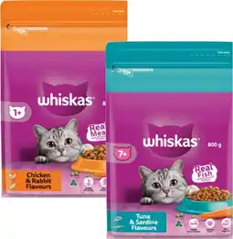 Coles Whiskas Dry Cat Food 800g offer