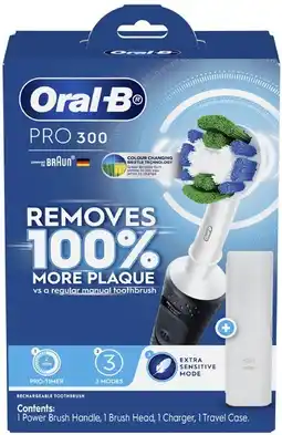 Coles Oral B Pro 300 Precision Clean Electric Toothbrush 1 Pack offer