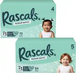 Coles Rascals Premium Jumbo Nappies 54 Pack-108 Pack offer