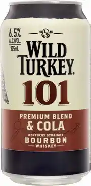 Coles Wild Turkey & Cola 101 Cans 4x375mL offer