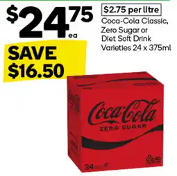 Woolworths Coca-Cola Classic, Zero Sugar or Diet Soft Drink offer