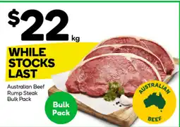 Woolworths Australian Beef Rump Steak Bulk Pack offer