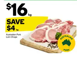 Woolworths Australian Pork Loin Chops offer