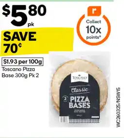 Woolworths Toscano Pizza Base offer