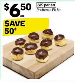 Woolworths Profiterole Pk 8 offer