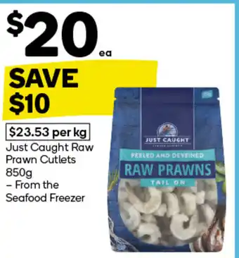 Woolworths Just Caught Raw Prawn Cutlets offer