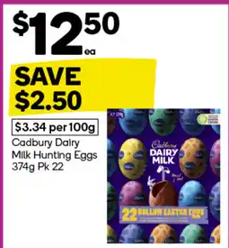 Woolworths Cadbury Dairy Milk Hunting Eggs offer