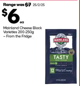 Woolworths Mainland Cheese Block offer