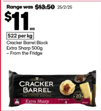 Woolworths Cracker Barrel Block Extra Sharp offer