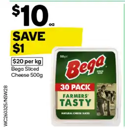 Woolworths Bega Sliced Cheese offer