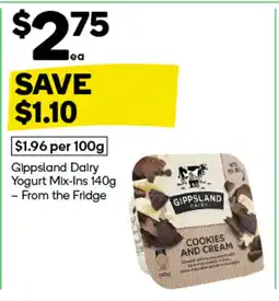 Woolworths Gippsland Dairy Yogurt Mix-Ins offer