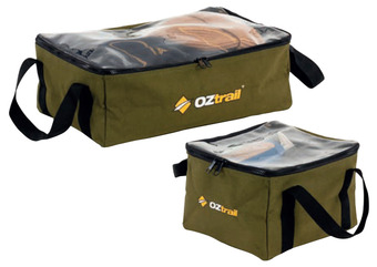 Oztrail clear top canvas bags