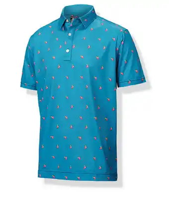 Drummond Golf Fj men’s smooth pique tonal print polo offer