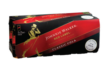 Johnnie walker red & cola 4.6% premix cans 375ml 10 pack