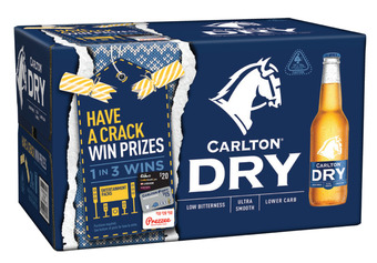 The Bottle O Carlton dry stubbies 330ml 24 pack offer