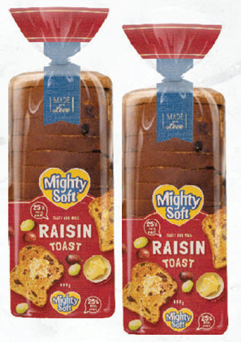 Mighty soft raisin toast 600g