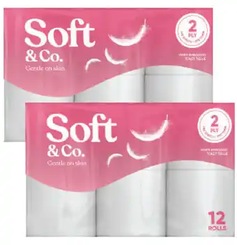 Drakes Soft & co toilet tissue 2 ply 12 pack offer
