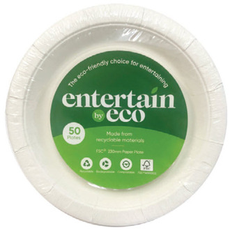 Drakes Entertain by eco paper plates 230mm 50 pack offer