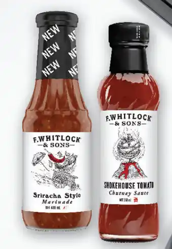 Drakes F.w whitlock & sons marinades 400ml or sauces 250ml offer