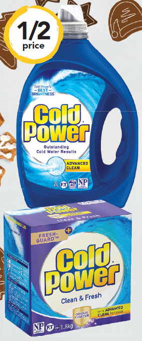 Drakes Cold power laundry powder 1.8kg-2kg or liquid 1.8lt-2lt offer