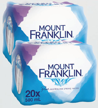 Drakes Mount franklin spring water 20x500ml offer