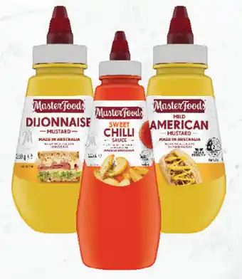 Drakes Masterfoods mustard squeeze 250g-275g or sweet chilli sauce 500ml offer