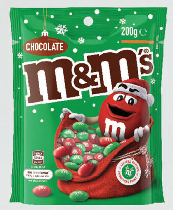 Drakes M&m's red & green pouch 200g offer