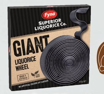 Fyna superior giant liquorice wheel 450g