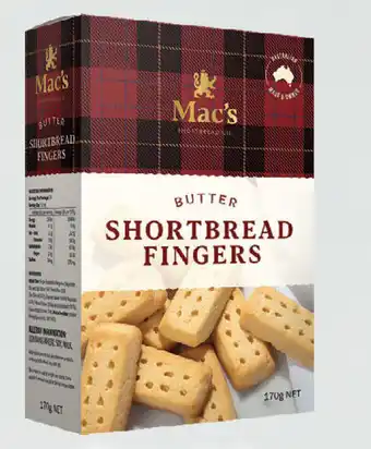 Drakes Macs assorted shortbread fingers 170g offer