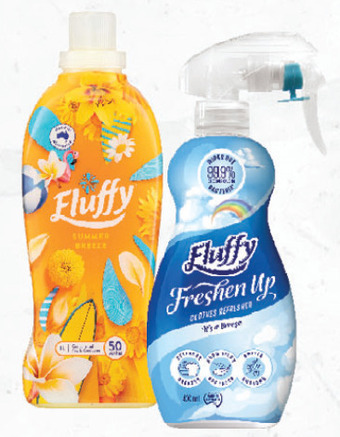 Drakes Fluffy concentrate fabric conditioner 900ml-1lt or freshen up clothes refresher spray it’s a breeze 400ml offer