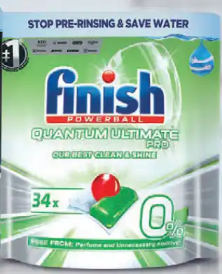 Drakes Finish quantum ultimate pro 0% dishwasher tablets 34 pack offer