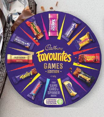 Cadbury favourites games tin 665g