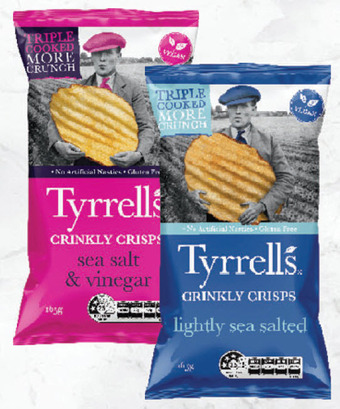 Drakes Tyrrells slow cooked crisps 165g offer