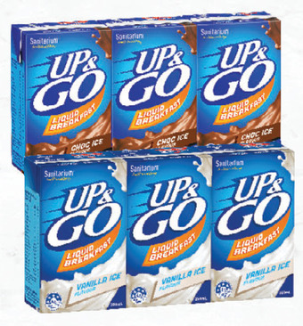 Drakes Sanitarium up & go 3x250ml offer