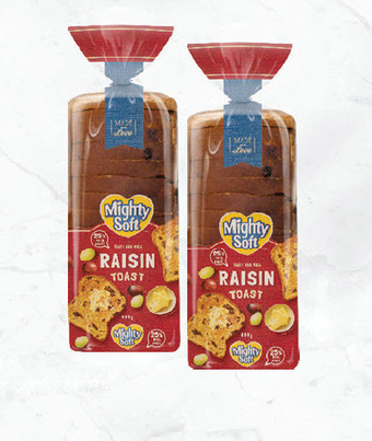 Drakes Mighty soft raisin toast 600g offer