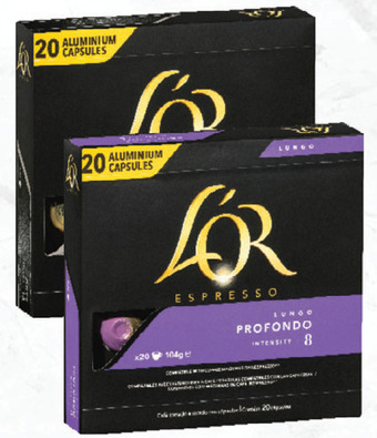 Drakes L'or espresso coffee capsules 20 pack 104g offer