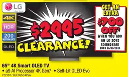 JB Hi-Fi 65" 4K Smart OLED TV offer