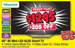 JB Hi-Fi 65" 4K Mini-LED QLED Smart TV offer