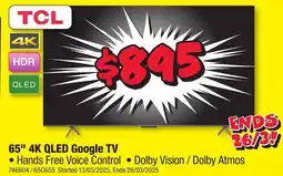 JB Hi-Fi 65" 4K QLED Google TV offer