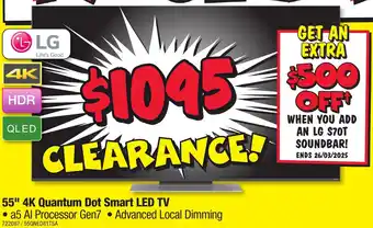 JB Hi-Fi 55" 4K Quantum Dot Smart LED TV offer