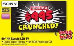 JB Hi-Fi 50" 4K Google LED TV offer