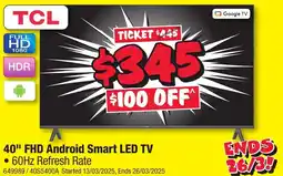 JB Hi-Fi 40" FHD Android Smart LED TV offer