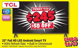 JB Hi-Fi 32" Full HD LED Android Smart TV offer