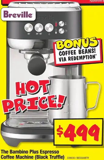 JB Hi-Fi The Bambino Plus Espresso Coffee Machine (Black Truffle) offer