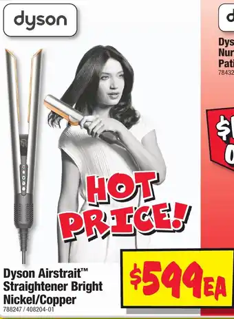 JB Hi-Fi Dyson Airstrait Straightener Bright Nickel/Copper offer