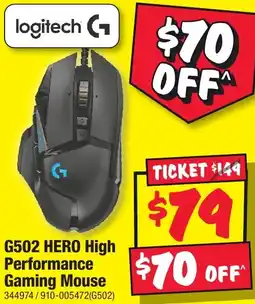 JB Hi-Fi G502 HERO High Performance Gaming Mouse offer