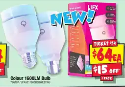 JB Hi-Fi Colour 1600LM Bulb offer